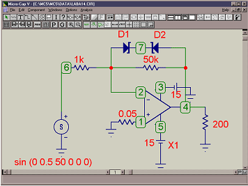 Контрольная работа: Моделирование электрических цепей при помощи программы Micro-Cap